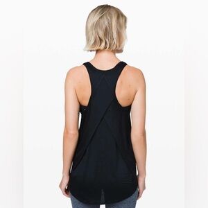 Lululemon Essential Tank Pleated* Jersey in Black